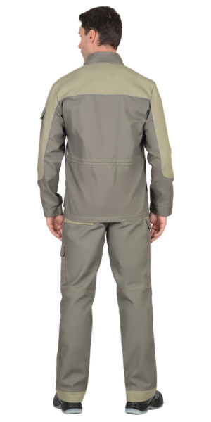 Куртка Вест-Ворк удлиненная, цв. т.оливковый со св.оливковым пл. 275 г/кв.м от магазина Рабочий класс