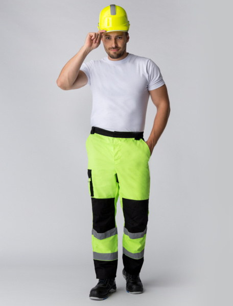 Костюм дорожник Сигнал-1 (тк.Балтекс,210) брюки, цв. лимонный/черный от магазина Рабочий класс