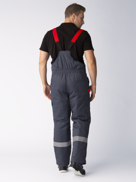 Костюм зимний Вектрон-2 СОП (тк.Смесовая,240) п/к, черный/красный/серый от магазина Рабочий класс