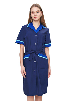 Халат женский "Прибой" т.синий/васильковый/голубой от магазина Рабочий класс
