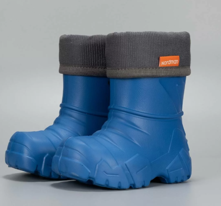 3-111-С09 / Сапоги школьные из ЭВА Nordman Kids утеплённые с манжетой из вельвета цвет синий от магазина Рабочий класс