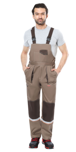 Костюм СИРИУС-РОДОС куртка, полукомбинезон св.коричневый с т.коричневым от магазина Рабочий класс