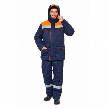 Балтимор, костюм зимний т.син.+оранж. от магазина Рабочий класс