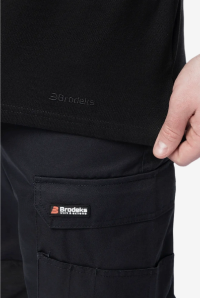 Рубашка поло Brodeks KS721, черная от магазина Рабочий класс