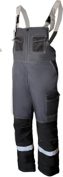 Костюм зимний мужской ЮКОН-Мембрана, ЮП-2, с п/к, цв. т-серый, чёрный, св. серый от магазина Рабочий класс