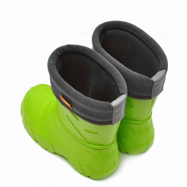 Сапоги малодетские из ЭВА Nordman Kids утепленные с манжетой из вельвета цв. ЛАЙМ от магазина Рабочий класс