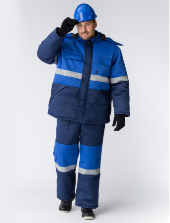 Костюм зимний Профи-Норд (Смесовая, 250) п/к, темно-синий/васильковый от магазина Рабочий класс