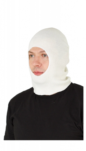 Подшлемник трикотажный белый ПАН 100% от магазина Рабочий класс