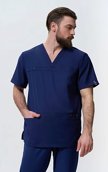 Куртка АТ306 медицинская мужская Премиал,цв.синий  от магазина Рабочий класс