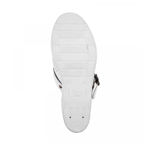 Туфли-сабо женские с ремешком натуральная кожа цв. белый от магазина Рабочий класс