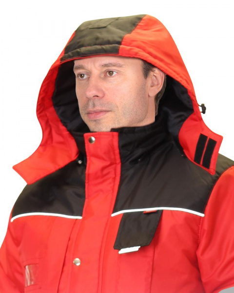 Куртка утепленная НОРД с СОП цв. серый+красн.+черн. от магазина Рабочий класс