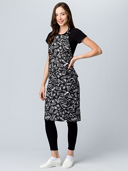 Фартук с грудкой ШОКОЛАД (тк. Форвард,200) цв. черный/кухня от магазина Рабочий класс