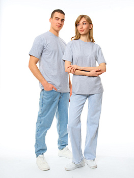 Футболка пл. 160г/м цв. серый меланж от магазина Рабочий класс