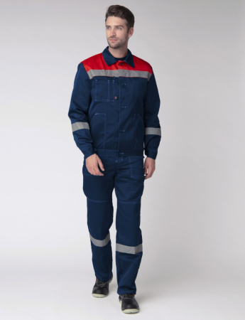 Костюм Лигор-2 СОП (тк.Смесовая,210) п/к, т.синий/красный от магазина Рабочий класс