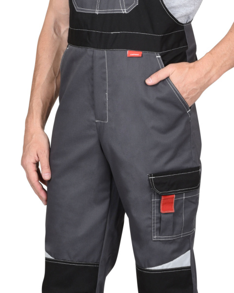 Полукомбинезон "Фаворит-Мега": серый с красн., черн.,СОП Тк. Rodos от магазина Рабочий класс