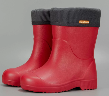 3-106-R01 Сапоги школьные из ЭВА Nordman JET с флисовым утеплителем цвет красный от магазина Рабочий класс