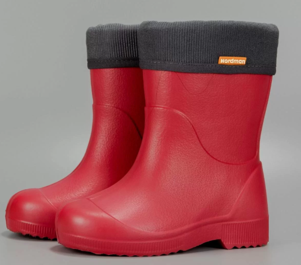 3-106-R01 Сапоги школьные из ЭВА Nordman JET с флисовым утеплителем цвет красный от магазина Рабочий класс