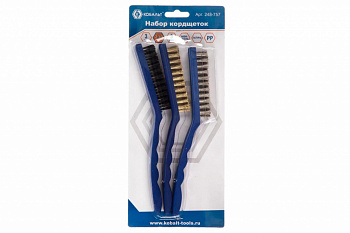 Набор кордщеток КОБАЛЬТ 230 мм (3 шт.), пластмассовая ручка от магазина Рабочий класс