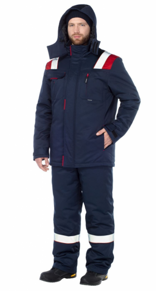 Анкер, костюм утепленный с п/к цв. синий-красный, 4 кл. пояс от магазина Рабочий класс