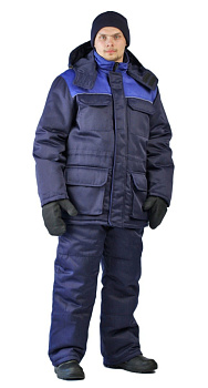 Костюм зимний Буран-М, с П/К, тк. Грета, цв. тем. синий от магазина Рабочий класс