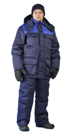 Костюм зимний Буран-М, с П/К, тк. Грета, цв. тем. синий от магазина Рабочий класс