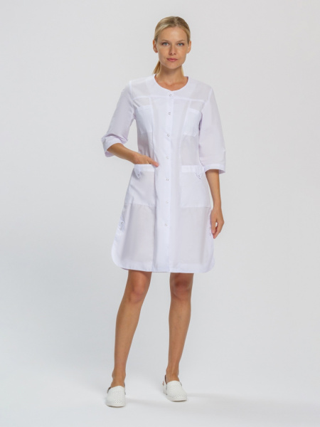 Халат женский Орхидея (тк.ТиСи), цв. белый от магазина Рабочий класс