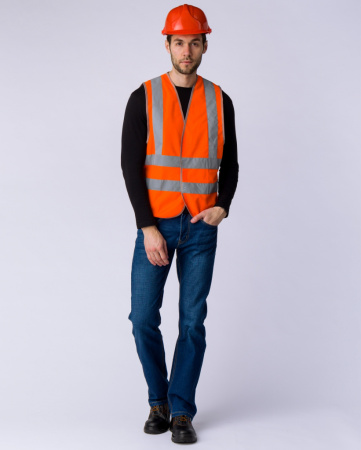 Жилет сигнальный Неон СОП-4 (тк.Полиэфир,100) тип 3Э, оранжевый от магазина Рабочий класс