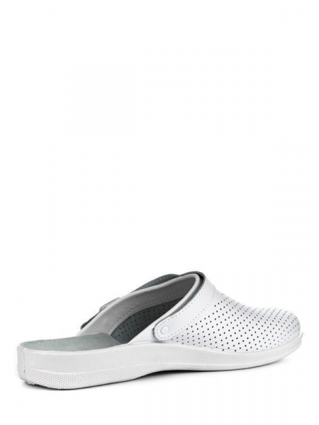 Сабо с верхом из кожи на подошве ПВХ цв. белый 52-01Ч от магазина Рабочий класс