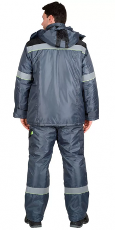 Костюм "Ховард" зимний цв. т.-серый с черным и лимон тк. ОКСФОРД от магазина Рабочий класс