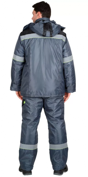 Костюм "Ховард" зимний цв. т.-серый с черным и лимон тк. ОКСФОРД от магазина Рабочий класс