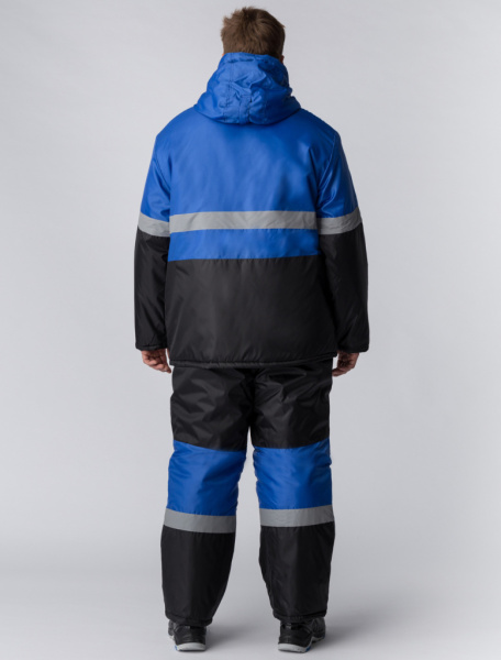 Костюм зимний Мегрес-2 СОП (тк.OxLine,90) п/к, васильковый/черный от магазина Рабочий класс