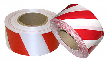 Лента оградительная (красо-белая) 250м*75мм от магазина Рабочий класс