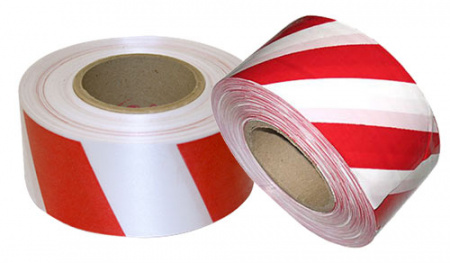 Лента оградительная (красо-белая) 250м*75мм от магазина Рабочий класс