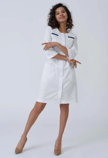 Халат  женский Экстра цв. Белый AN001A от магазина Рабочий класс