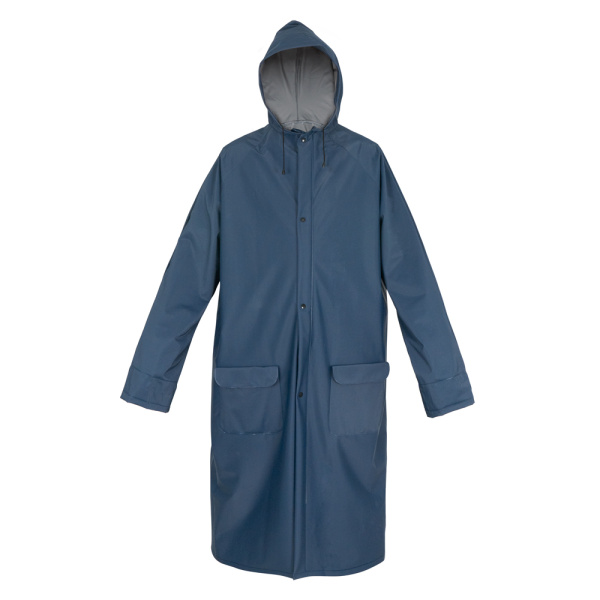 Дождевик двухслойный EXTREME цв. синий+серебро ПВХ на молнии (с резинками на рукавах) 300 мк. от магазина Рабочий класс