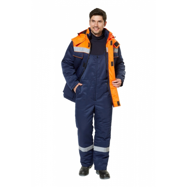 Балтимор, костюм зимний т.син.+оранж. от магазина Рабочий класс