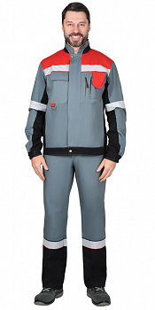 Костюм Виват с п/к (серый/черный/красный) от магазина Рабочий класс