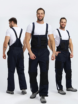 Полукомбинезон Милан CH (тк.Смесовая,260), т.синий/черный от магазина Рабочий класс