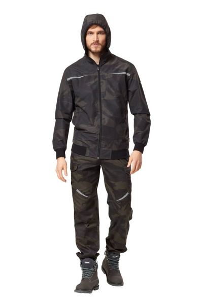 Куртка-ветровка Аксель Кмф, цв. хаки/черный от магазина Рабочий класс