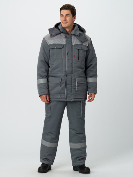Костюм зимний Нейч-2 СОП (тк.Смесовая,210) п/к, серый/св.серый от магазина Рабочий класс