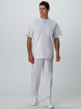 Костюм пекаря (тк. Бязь, 145), цв. белый, короткий рукав от магазина Рабочий класс