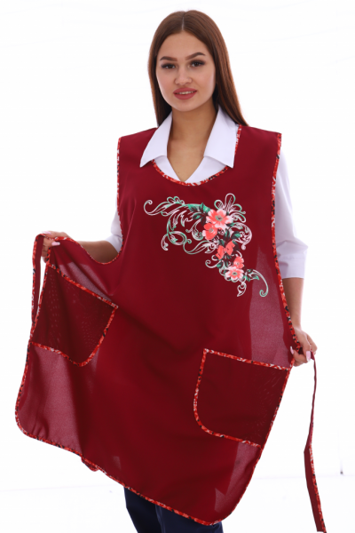 Фартук Великан тк. Габардин цв. Бордовый от магазина Рабочий класс