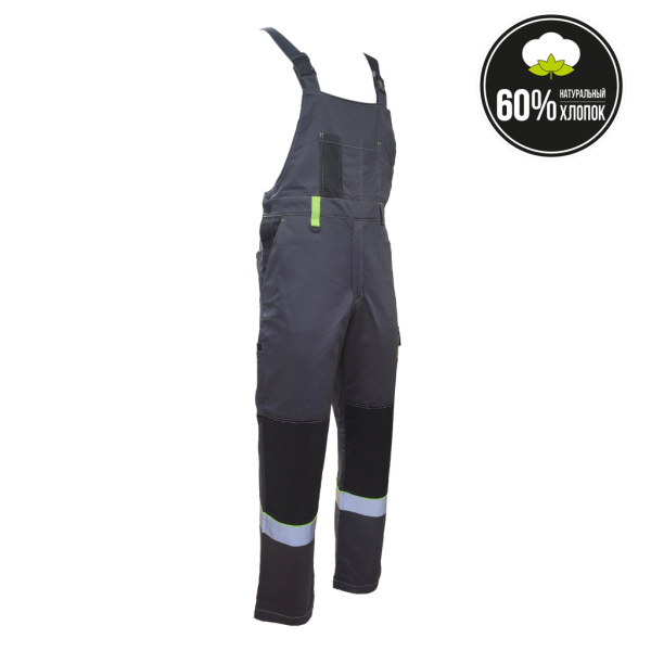 Костюм летний Корвет Коттон, куртка +пк, цв. т.серый/черный/лимон от магазина Рабочий класс