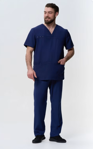 Куртка АТ306 медицинская мужская Премиал,цв.синий  от магазина Рабочий класс