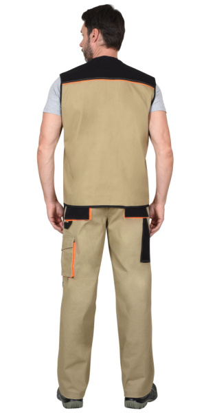 Жилет Манхеттен, цв. песочный с оранжевым и черным от магазина Рабочий класс