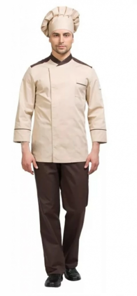 Костюм шеф-повара "ГУСТАВО" цв. бежевый от магазина Рабочий класс