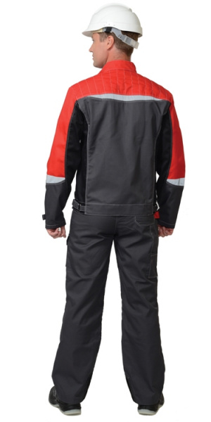 Костюм Фаворит-Мега с п/к, с СОП (серый/красный/черный) от магазина Рабочий класс