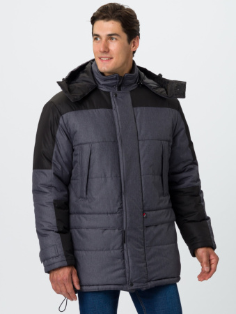 Куртка зимняя Премиум (тк.Мембрана),т.серый меланж/черный  от магазина Рабочий класс