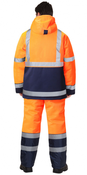 Костюм Магистраль-3, куртка+п/к синий с оранж. тк. СМЕСОВАЯ от магазина Рабочий класс
