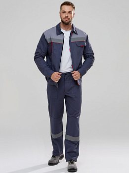 Костюм Флагман-Фаворит-2 СОП IMP (тк.Саржа,250) брюки , т.серый/св.серый от магазина Рабочий класс